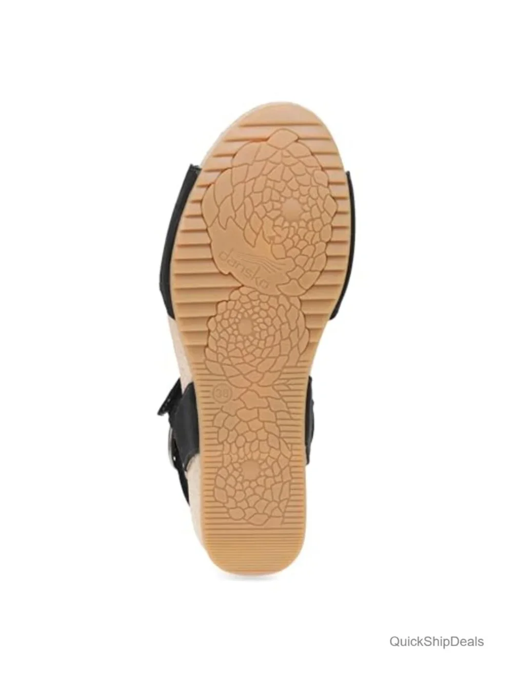 Premium Leather Wedge Sandals with Adjustable Ankle Strap, Arch Support